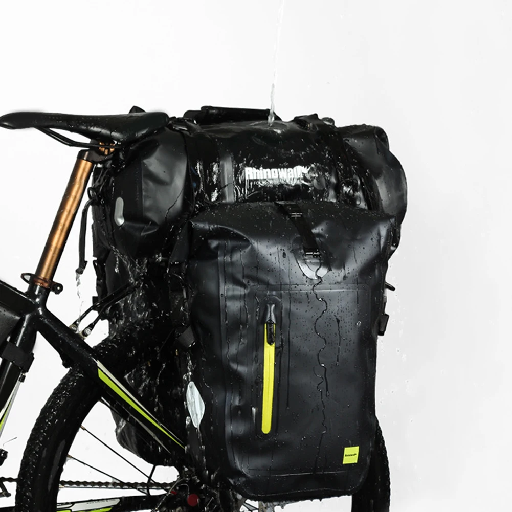 Camping Full Waterproof Storage Large Capacity Bicycle Panniers Reflective Tape Gym Bag Travel Rear Seat Luggage Multifunctional