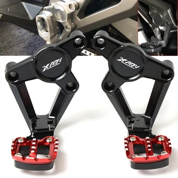 

For Honda X-Adv Xadv X Adv 300 750 1000 2017-2019 Motorcycle Accessories Folding Rear Foot Pegs Footrest Passenger Red+Black