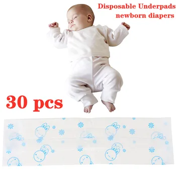 

30pcs Newborn Babies Waterproof Diapers Breathable Disposable Underpad Diaper Care Protector Bed Pad Protector Absorbent