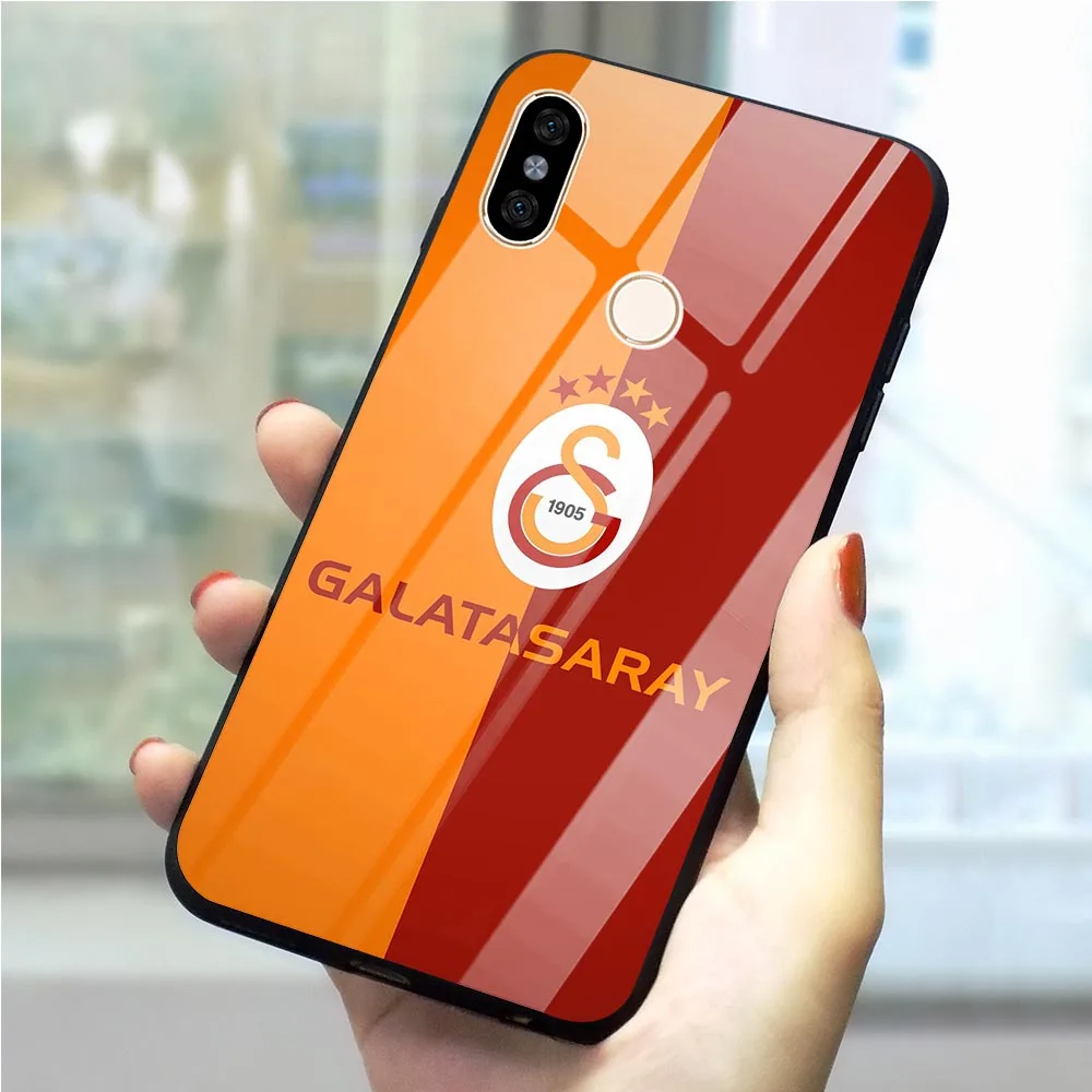 Турция Galatasaray чехол для телефона Pocophone F1 закаленное стекло Mi A1 A2 8 Lite 9 Red mi 4X 6A Note5/6/7