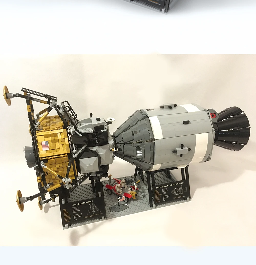 BulidMOC совместимый 26457 Apollo 11 Звездные войны Сатурн V Apollo космический корабль строительные блоки творческая серия подарок на день рождения игрушки C271
