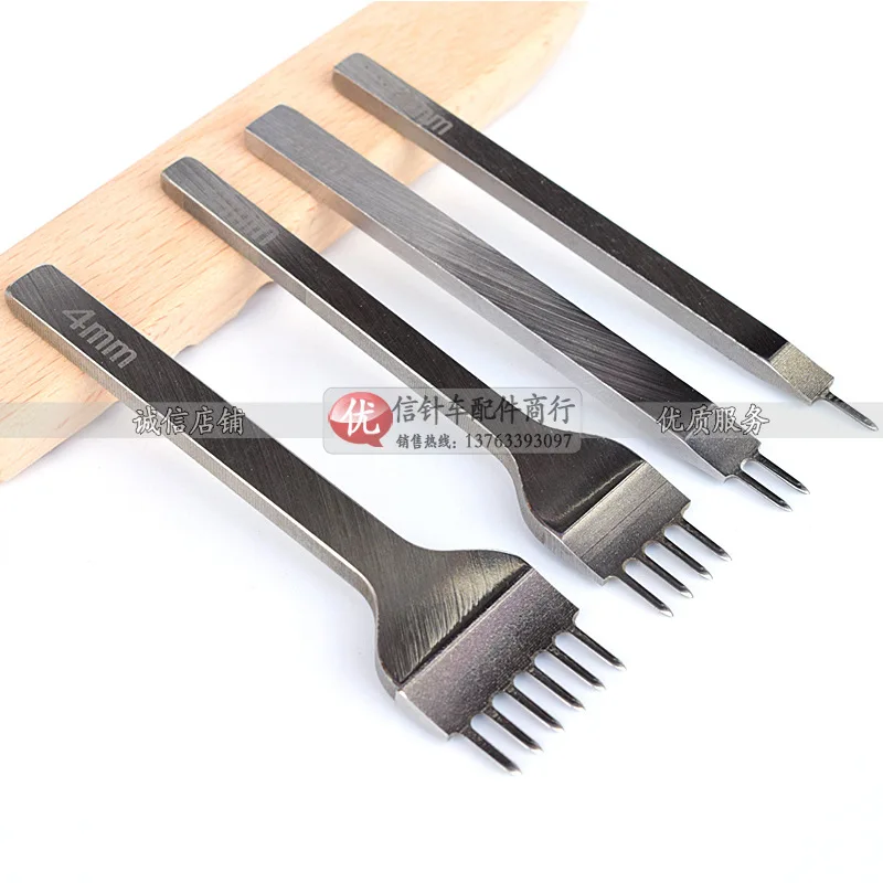 

DIY Tool Diamond Chisel Punched Skin Closure Tanned Leather Cowhide Punched White Steel Handmade Stitching White Steel Leather A