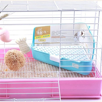 

Corner Litter Box for Hamster Rabbit Mesh Toilet Chinchilla Training Pee Sifting Tray Easy Cleaning Squirrel Small Pet Products