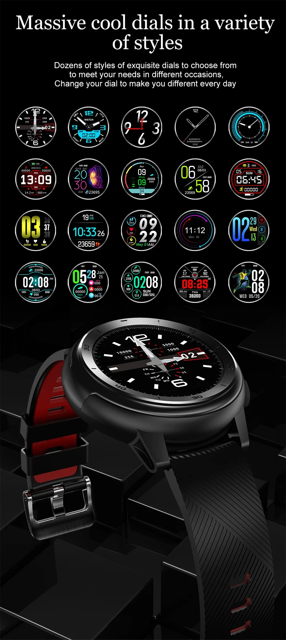 Ip68 Водонепроницаемые Смарт-часы Android ios кровяный кислород монитор сердечного ритма фитнес-трекер DT68 спортивные часы PK Amazfit Stratos 3 2