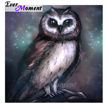 

Ever Moment Diamond Painting Mosaic Picture Artistic Animal Owl DIY Gift Craft Home Decor Diamond Embroidery New Arrivals 5L618