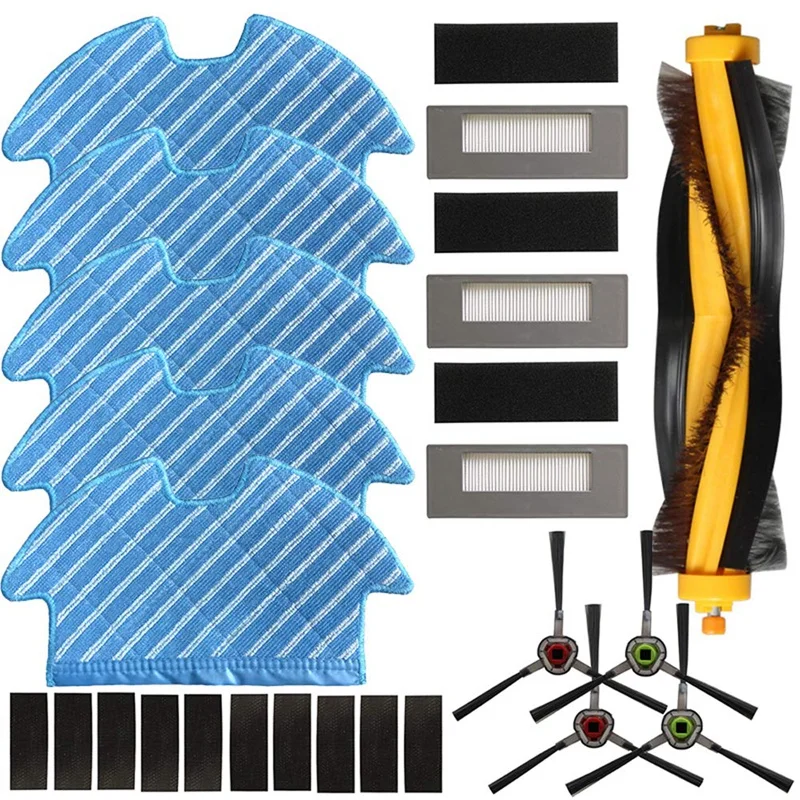 Main Side Brush Filter Mopping Cloth Kit For Ecovacs Deebot Ozmo 900 DN5G Vacuum Cleaner Parts | Бытовая техника