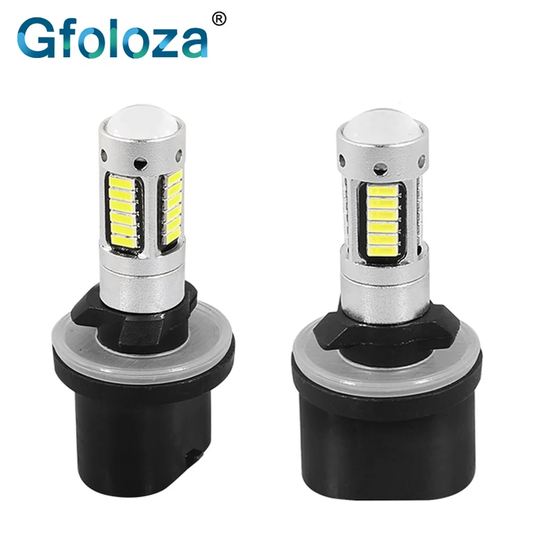

Gfoloza 2Pcs H27 880 LED Car Fog Lights Bulbs 4014 30SMD LED Auto Fog Lamp Daytime Driving Light White Yellow Ice Blue 12V 6000K