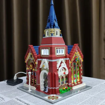 

In Stock DG2001 Creator The Union Church 2346Pcs Street View MOC Model Building Blocks Bricks 84003 15001 30014 99011 Toys