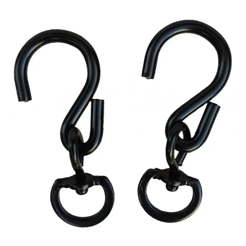 Pack of 2 Non-Rusting Smooth Swivel Hooks for Hanging Flowers Basket, Plants, Windsock, Wind Chimes, Spinners, Bird Feeder
