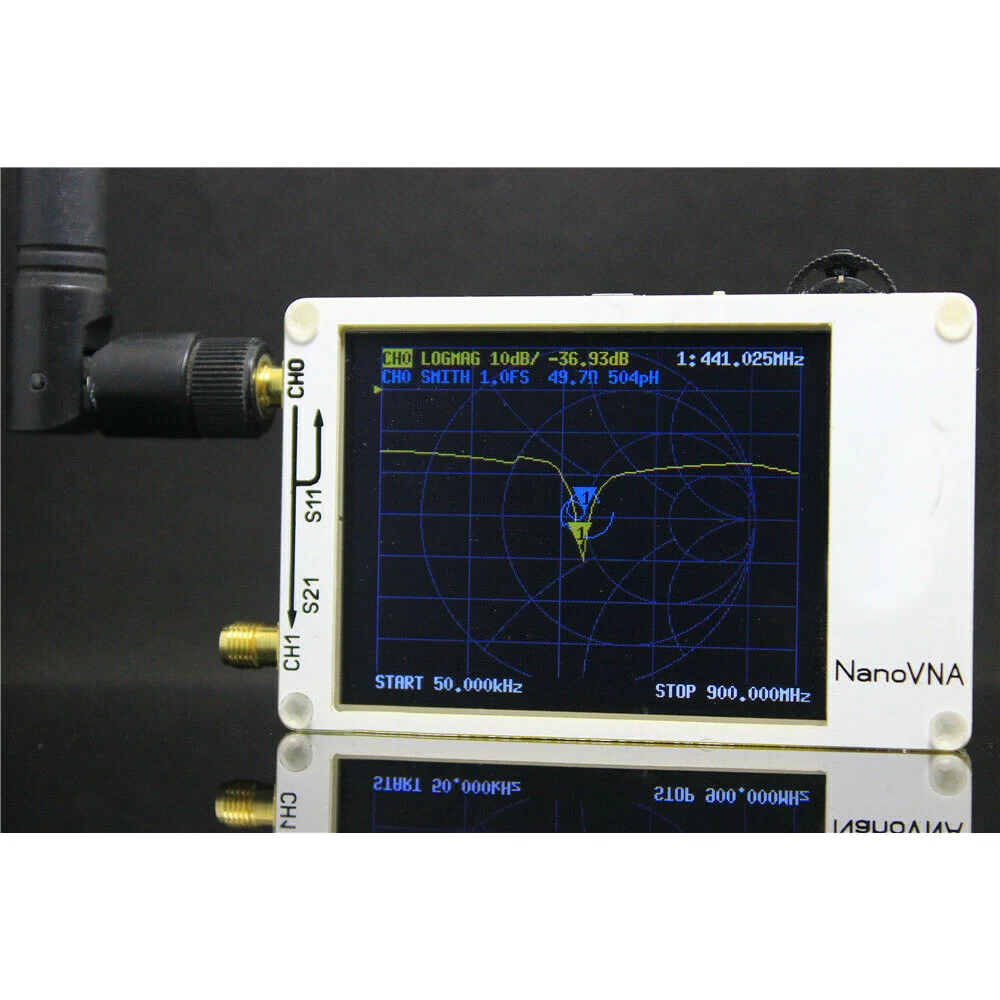 NanoVNA VNA 2.8Inches LCD HF VHF UHF UV Vector Network Analyzer 50KHz-900MHz Antenna Analyzer Built-in Battery