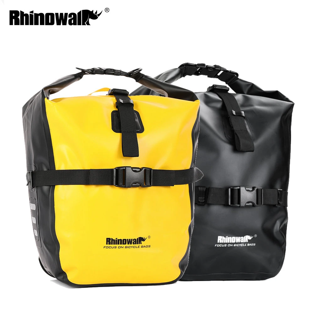 RHINOWALK Waterproof Bike Bag 20L MTB Road Bicycle Pannier Bags Cycling Rear Rack Tail Seat Trunk Pack Accessories 2 Colors | Спорт и