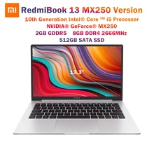 Ноутбук Xiaomi RedmiBook 13,3 дюймов MX250 Intel Core i5-10210U 8 ГБ ОЗУ DDR4 512 ГБ SATA SSD Windows 10 FHD
