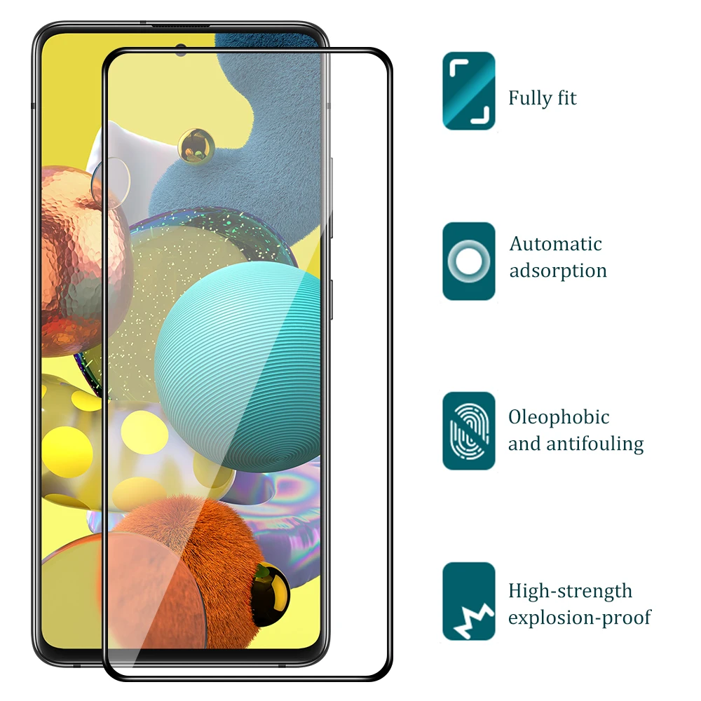 Подушка безопасности закаленное стекло для Samsung Galaxy A51 A50 Защитная пленка экрана