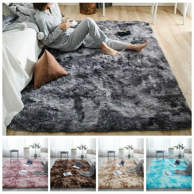 

1PC Long Plush Area Rug Soft Fake Fur Washable Non-Slip Decorative Floor Mat For Living Room Bedroom Playing Room Rectangle