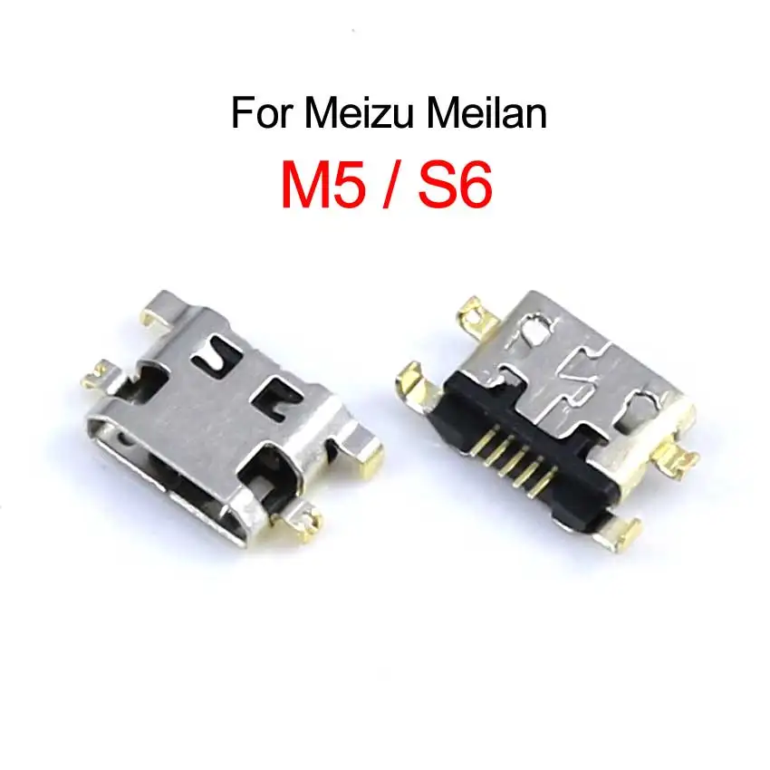 YuXi 2 шт Micro USB разъем для Meizu 6T S6 M1 M2 M3 M3S M5 M5S M6 Note U10 U20 E E2 E3 Max X зарядный порт разъем - Цвет: M5 S6