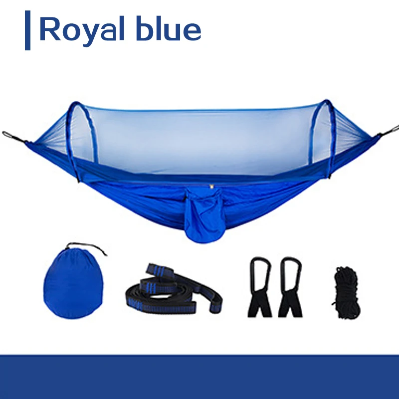 Camping Hammock with Mosquito Net Pop-Up Hammock Light Portable Outdoor Parachute Hammocks Swing Sleeping Hammock Camping Stuff