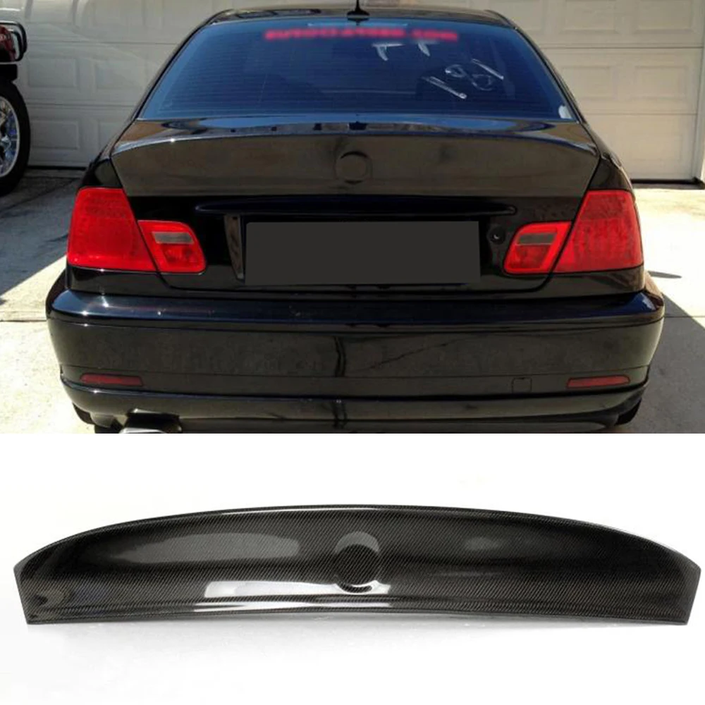 Спойлер на задний багажник крыло для BMW 3 серия E46 купе карбоновый спойлер Fibe авто