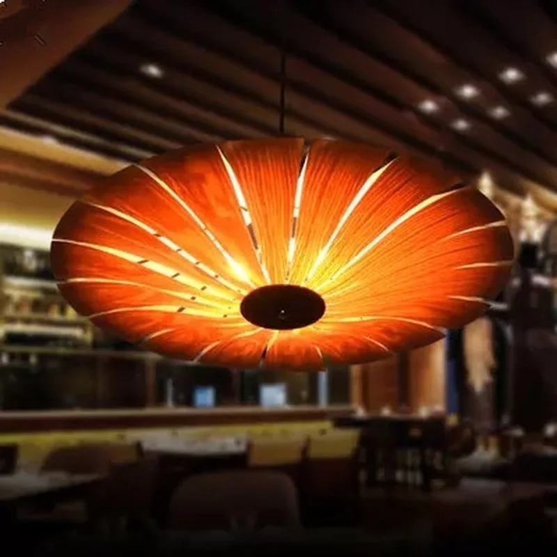 Подвесной светильник Luminaria Design деревянный шпон в форме коры креативный