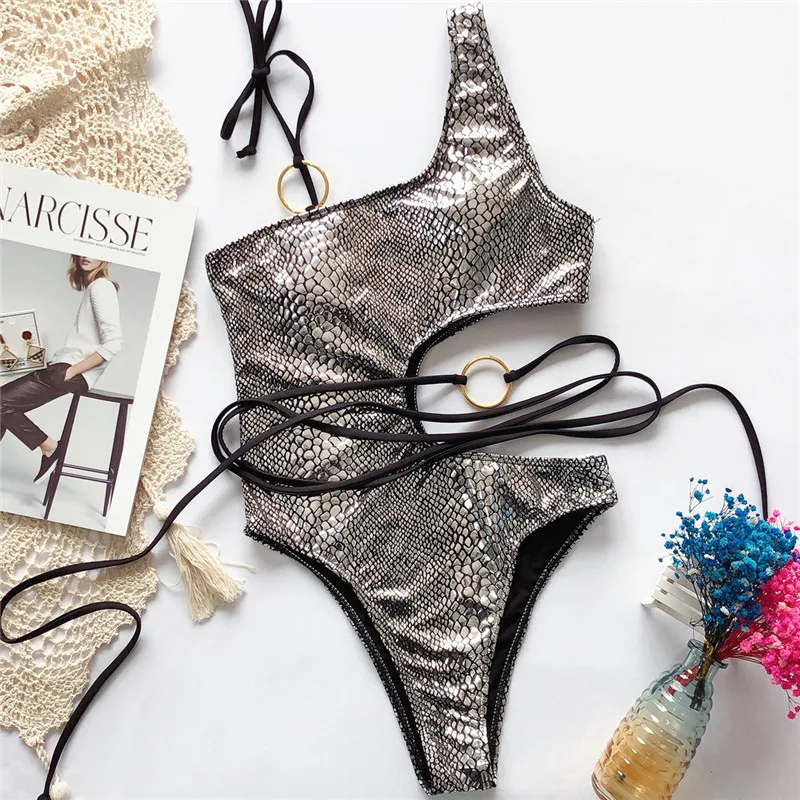Fashion Sexy Silver Bikinis 2020 mujer Shiny Swimsuit Female Snake Bikinis Set Irregular Swimwear Women Bathing Swimming Suit Fashion Sexy Silver Bikinis 2020 mujer Shiny Swimsuit Female Snake Bikinis Set Irregular Swimwear Women Bathing Swimming Suit