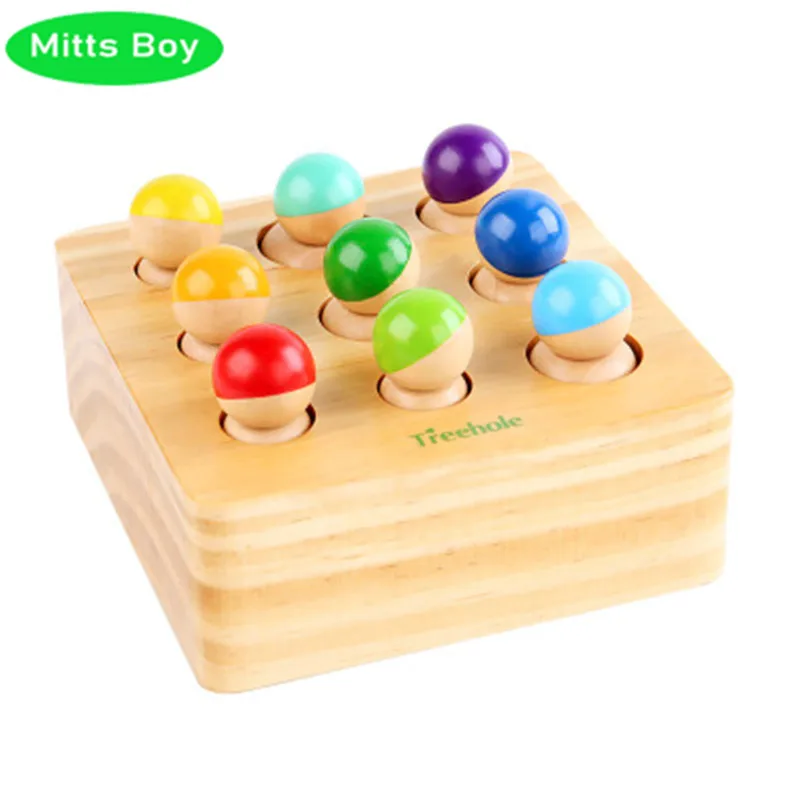 

New Montessori Educational Wooden Toys 3D Socket Puzzle Cylinder Wooden Logarithmic BoardTraining Intellectual Learning toy Gift