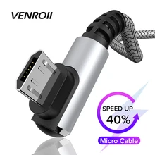 Venroii Micro USB кабель синхронизации данных быстрое зарядное устройство Шнур для Xiaomi Redmi Note 3 5 7A Pro Android телефон MicroUSB провод игры Kable Line