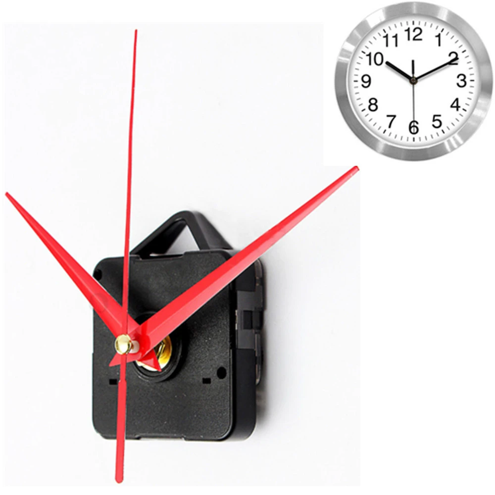 Wall Clock Quartz Movement Mechanism Battery Operated DIY Repair Part Replacement Kit Long Pointers Accessories