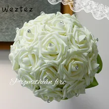 Свадебный букет из роз лента поддельный Свадебный букет хорошего качества PE Роза свадебное цветочное мыло SPH49