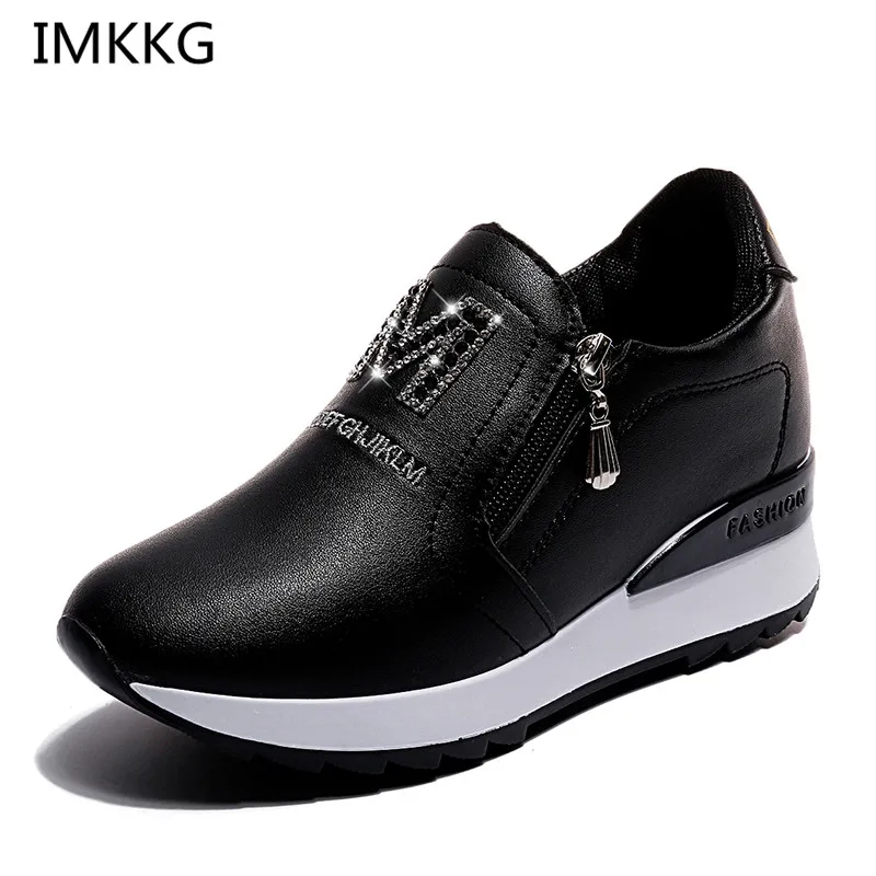 

Hot Sales New 2018 Autumn Hidden Wedge Heels Casual Shoes Women's Elevator High-heels Boots For Women a799