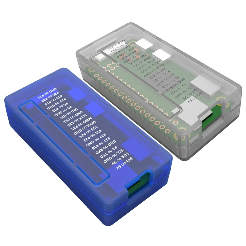 2 шт Abs защитный чехол для Raspberry Pi Zero/W/Wh, 1 шт прозрачный и 1 шт синий