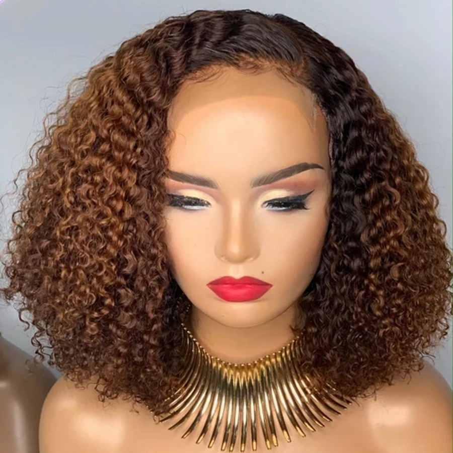 Brazilian Ombre Blonde Kinky Curly Human Hair Wigs For Black Women 180density Curly Ombre Auburn 360 Lace Front Wigs Baby Hair Human Hair Lace Wigs Aliexpress