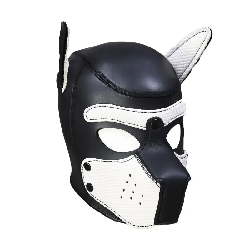 Pennywise маска на Хеллоуин для косплея, щенка, мягкая латексная маска для собак, полная мягкая маска для головы, реквизит, мягкая резиновая маска для щенка, красная, Черная - Цвет: WL
