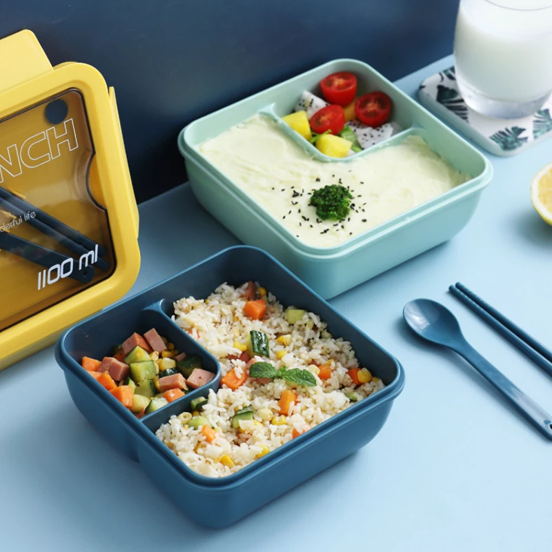 Esterno portatile scatola di pranzo di stile Giapponese di trasporto libero Studente bambini Piazza bento box Grano Materiale di Paglia a Prova di Perdite di conservazione degli alimenti contenitori