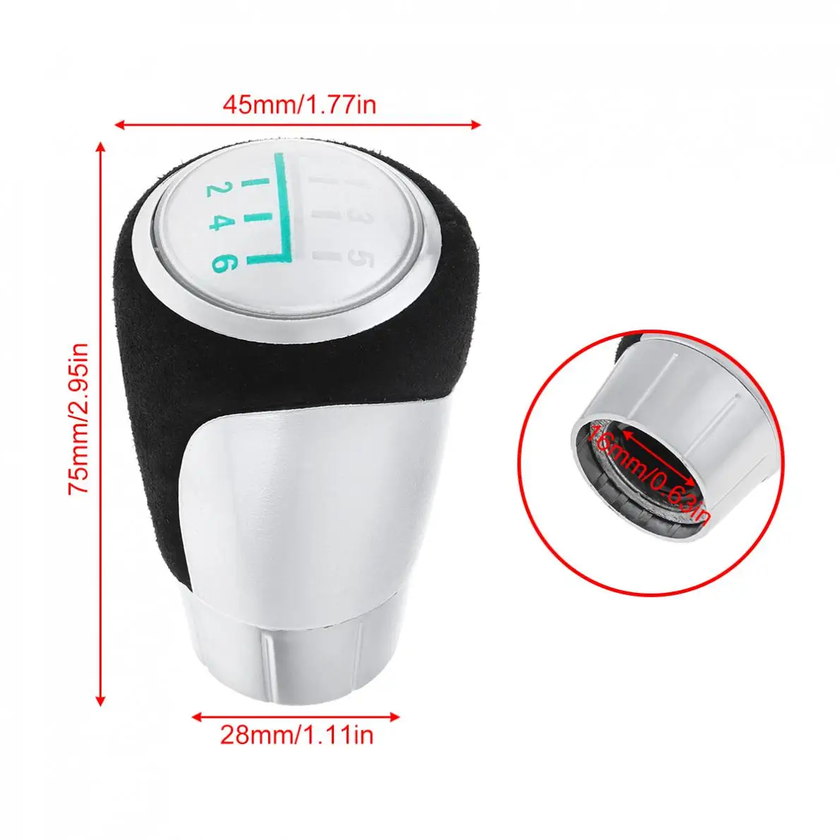 6 скоростей зеленая Автомобильная ручная ручка переключения передач аксессуары