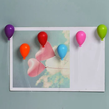 

New Fridge Magnets Lightweight Colorful Balloon Household Cute Blackboard Home Decoration Party Supplies 6PCS
