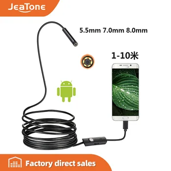 

JeaTone 2M 7MM Lens Waterproof Endoscope Snake Soft Cable HD Micro USB Mini Borescope industrial Inspection Camera Endoscope