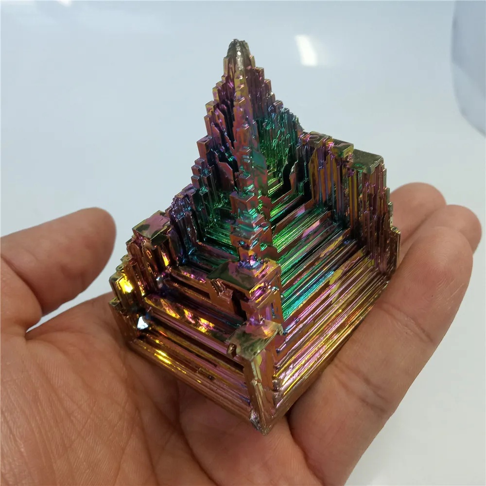 10 200g Bismuth 100% natural stone decoration Metal crystal Beautiful Natural Antimony ore specimen for art collection|Камни| |