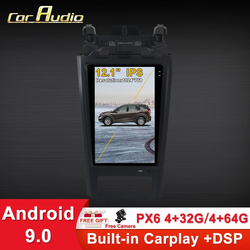 Android 9 0 PX6 64G Tesla style Автомобильная GPS-навигация 12 1 &quotэкран для Mahindra XUV500 W7/W8/W9/W10 /W11