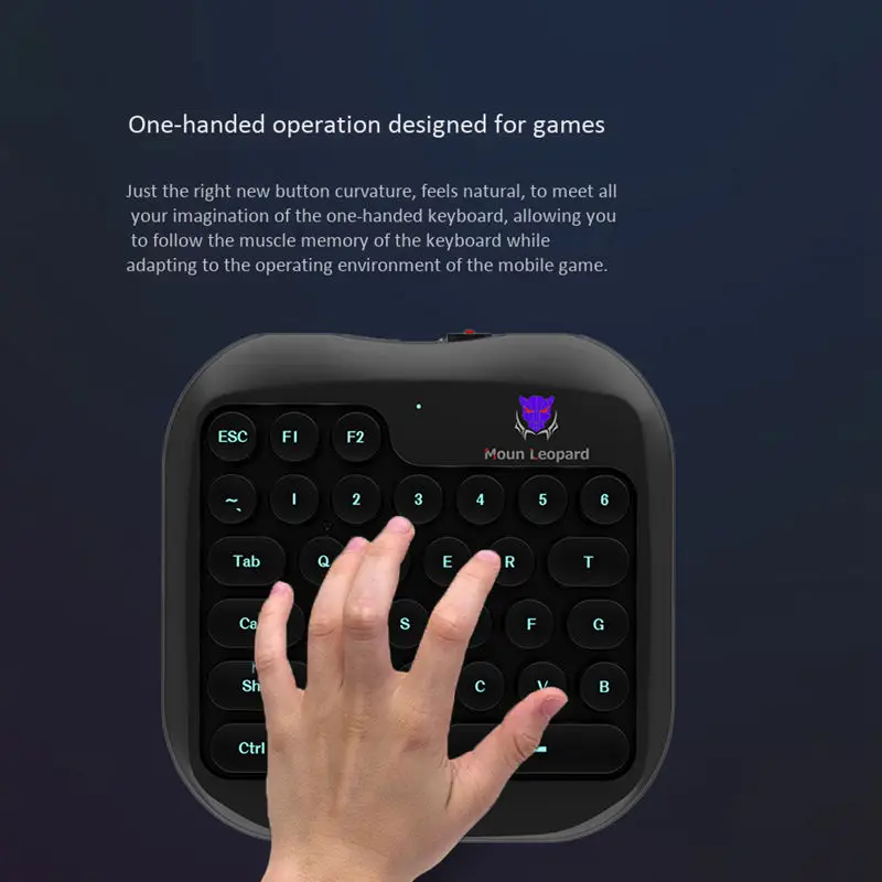  for PUBG Games for Android Mobile Phone MEMO Single Hand Mechanical Keyboard Suspension Converter C