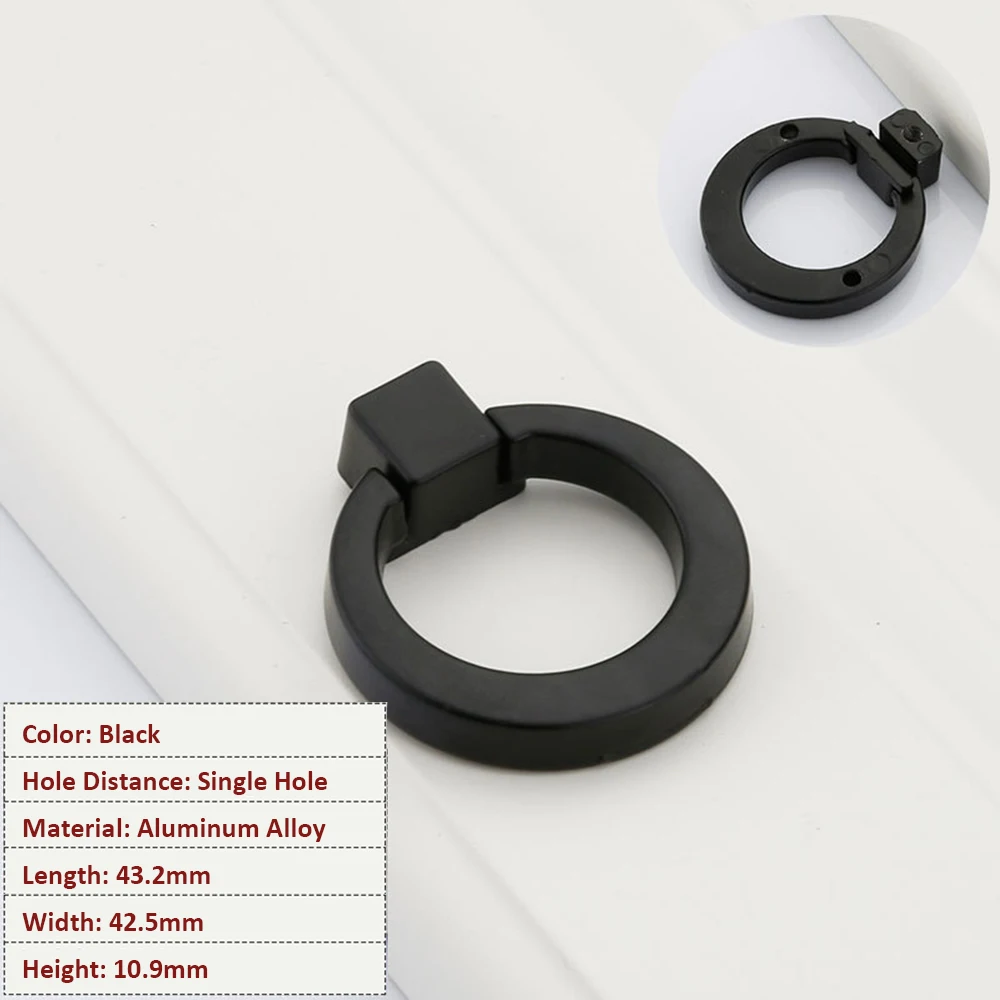 Ручка для шкафа с антиоксидантным кольцом, ручка для шкафа в американском стиле, выдвижное кольцо для ящика, ручка для шкафа