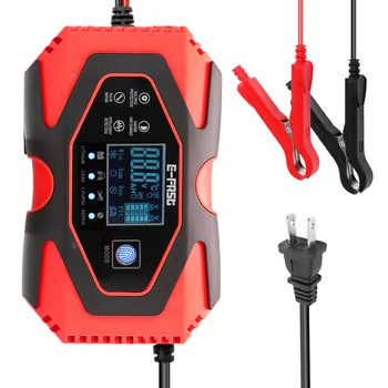 

12V 6A 24V 3A Touch Screen LCD Display Car Motorcycle Lead Acid Lithium Iron Smart Battery Charger Memory Function Charging Repa