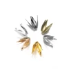 Bouchons de perles de fleurs rétro plaqués or, 100 pièces/lot, bouchons de breloques à quatre feuilles pour la fabrication de bijoux à main ► Photo 3/6
