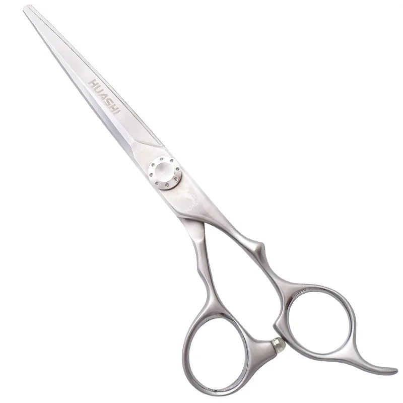 

6-Inch Dumb Light Sword Type Flat Shear Straight Head Fine Polished Stainless Steel Professional Hairdresser Scissors