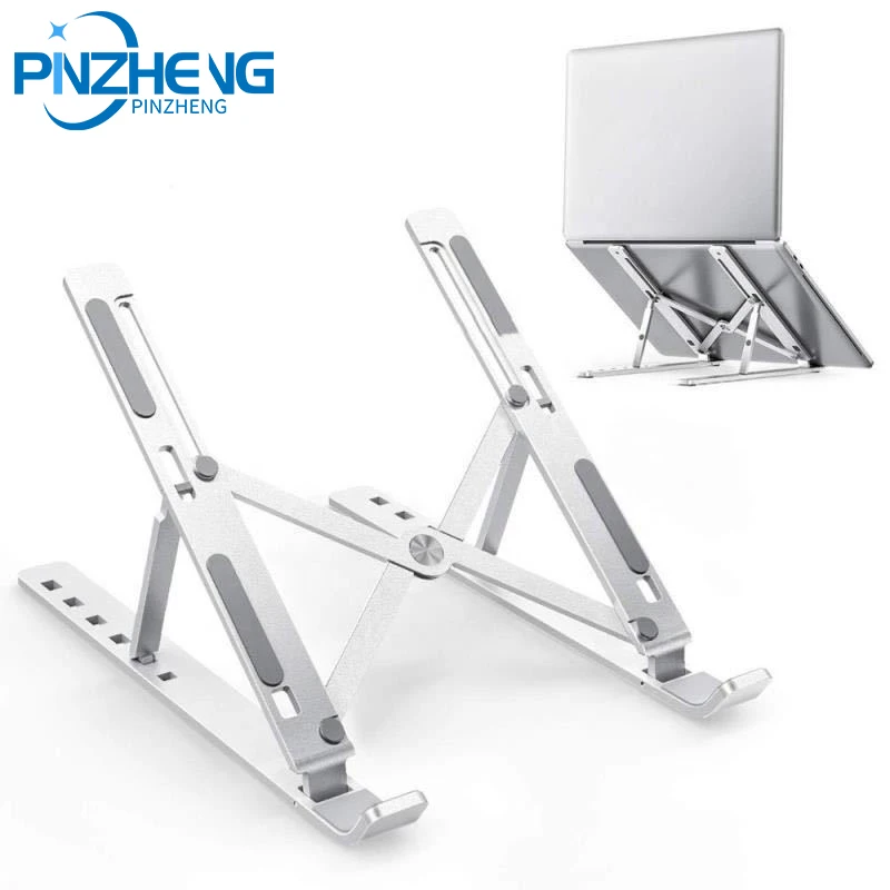 

PINZHENG Aluminum Alloy Laptop Stand Invisible Radiator Non-slip Adjustable Foldable Laptop Stand For Portable Laptop Stand