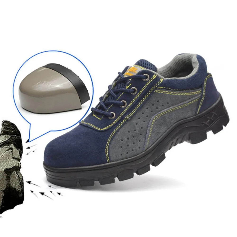 Men's sneakers steel anti-drop sports shoes breathable wear labor insurance shoes comfortable safety work shoes 40J26 (3)