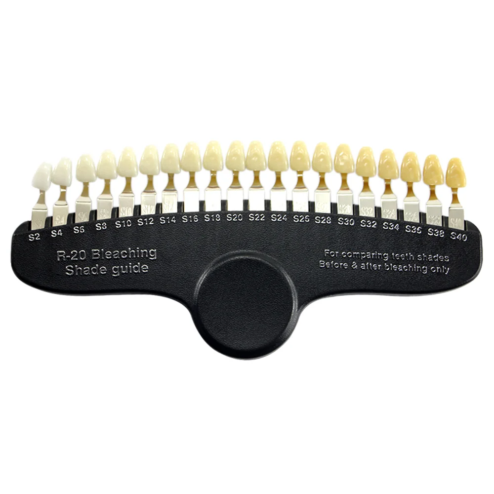 

20 Colors Luxary Packing Dental Whitening 3D shade guide color comparator with Mirror Teeth Whitening Accelerator Dental Plate