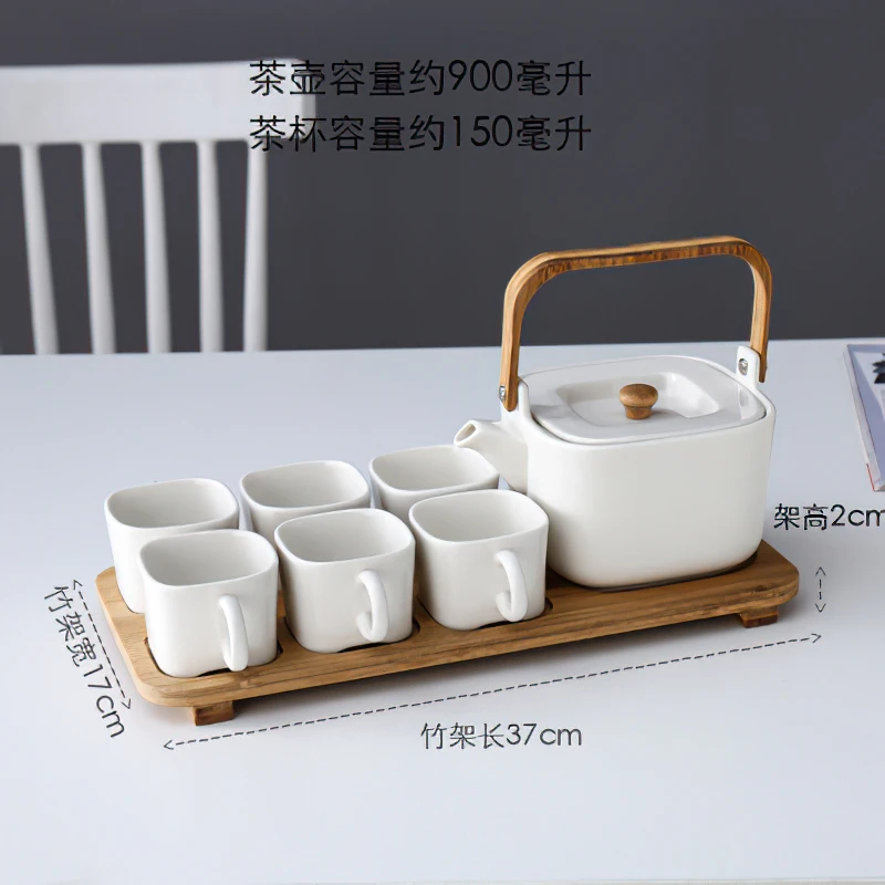 Kichvoe 1 Set cup tea kettle ceramic tea serving kit cute teapot tea pot  chinese tea brewing kit tea for one tea kit home teaware ceramics decorate