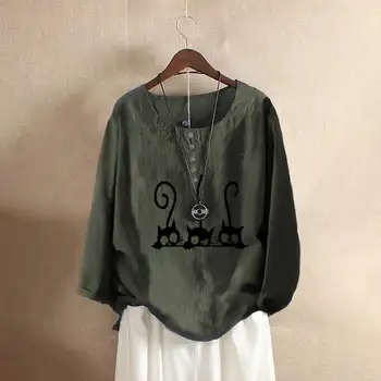 

2020 ZANZEA Vintage Spring Tops Women's Printed Blouse Casual Long Sleeve Shirts Female Button Blusas Plus Size Tunic Chemise