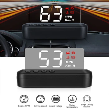 

OBD2 HUD Car Head Up Display Digital Projector Security Alarm Water Temp RPM KMH MPH Speedometer