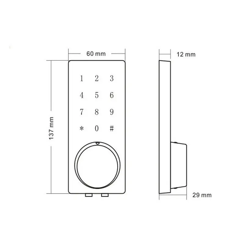 Silver Zinc Alloy Home Smart Bluetooth Electronic Press Screen Code Password Lock Deadbolt Door Lock Unlock By App Code Key
