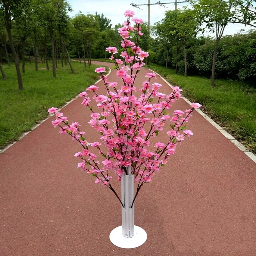 

1.5M 5feet Height White Artificial Cherry Blossom Tree Roman Column Road Leads For Wedding Mall Opened Props